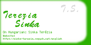 terezia sinka business card