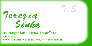 terezia sinka business card